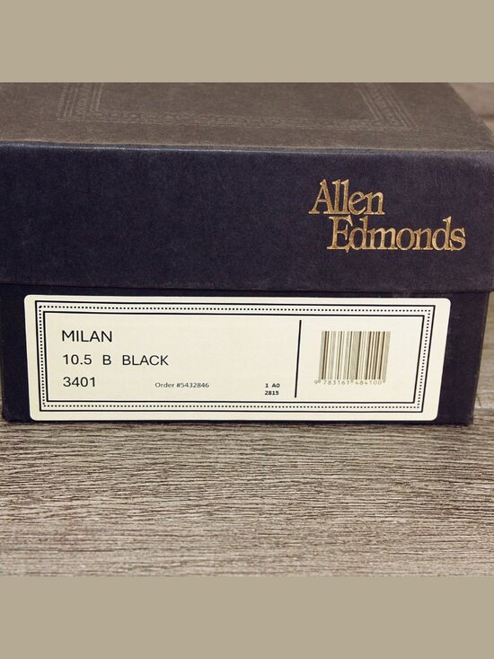 * NOS * $325 Allen Edmonds MILAN Monkstrap 10.5 B Narrow Blk * add $15 new Trees main image 4